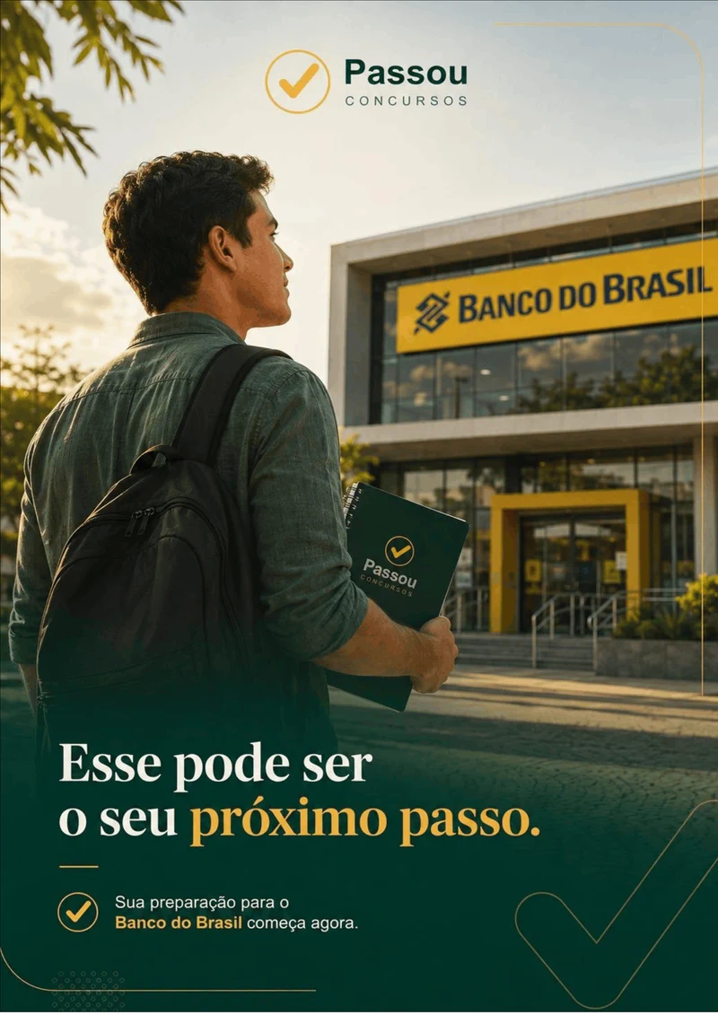 Página interna da apostila Banco do Brasil com conteúdo de Português e Matemática